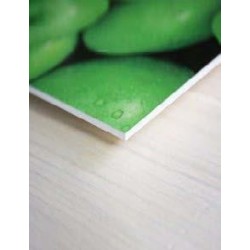 Full-color printing on white adhesive vinyl