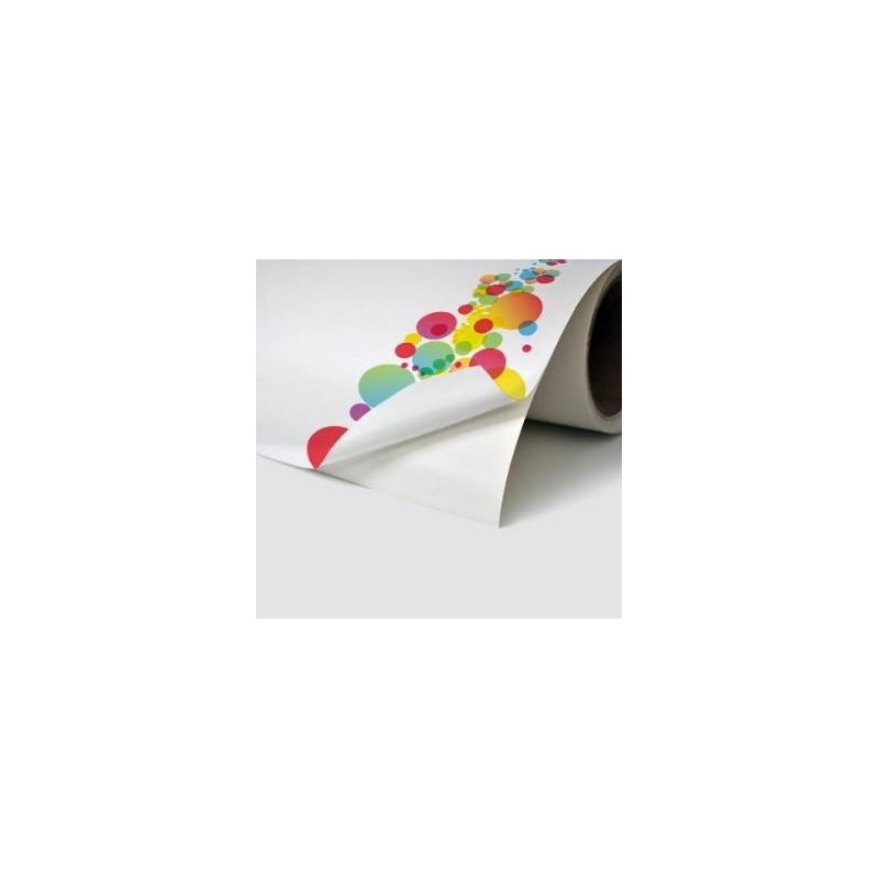 Full-color printing on white adhesive vinyl