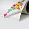 Full-color printing on white adhesive vinyl