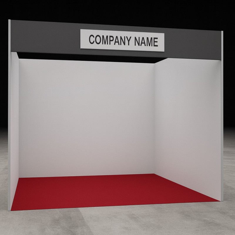 Stand composto da struttura in legno tipo A